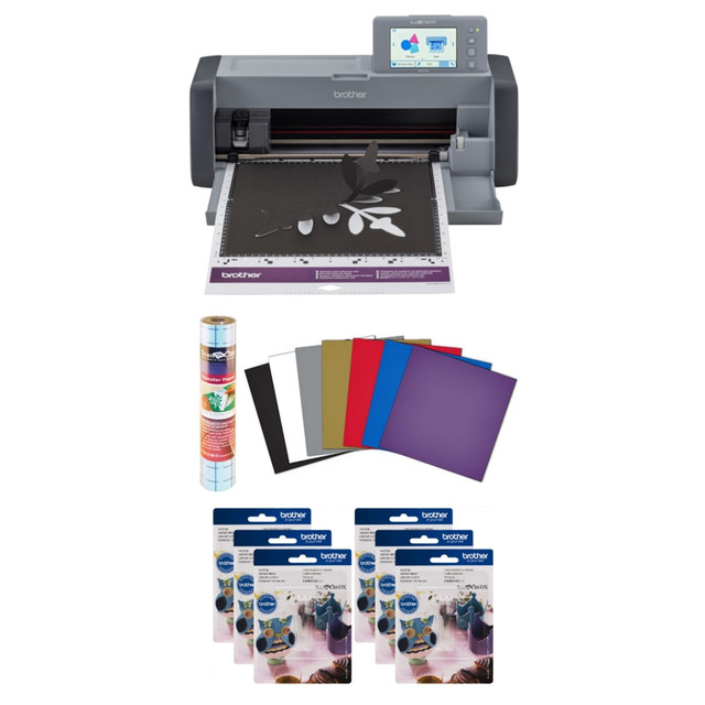CLEAN CONTROL CORPORATION SDX125EGYVIN-OD Brother ScanNCut SDX125e 9-Piece DIY Cutting Machine Set With Scanner, Titanium/Gray CLEAN CONTROL CORPORATION SDX125EGYVIN-OD Brother ScanNCut SDX125e 9-Piece DIY Cutting Machine Set With Scanner, Titanium/Gray