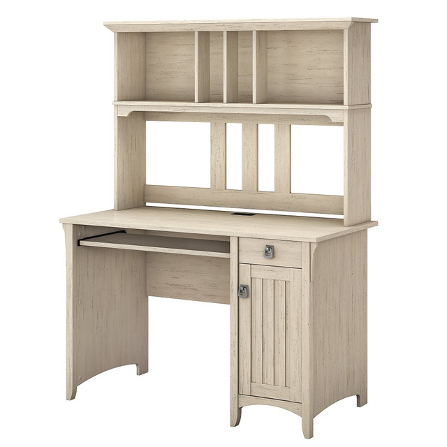 BUSH INDUSTRIES INC. MY72208-03 Bush Furniture Salinas Mission 48inW Computer Desk With Hutch, Antique White, Standard Delivery BUSH INDUSTRIES INC. MY72208-03 Bush Furniture Salinas Mission 48inW Computer Desk With Hutch, Antique White, Standard Delivery