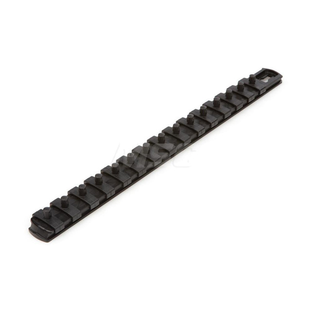 Tekton OSR02215 1/4 Inch Drive x 13 Inch Socket Rail, 15 Clips (Black)