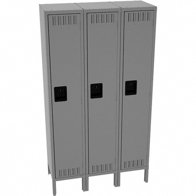 Tennsco STK-121260-3MGY 3-Wide Locker: 11" Deep,