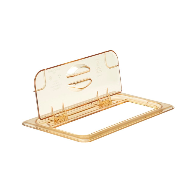 CAMBRO MFG. CO. Cambro 30HPL150  H-Pan High-Heat GN 1/3 FlipLids, Amber, Set Of 6 Lids