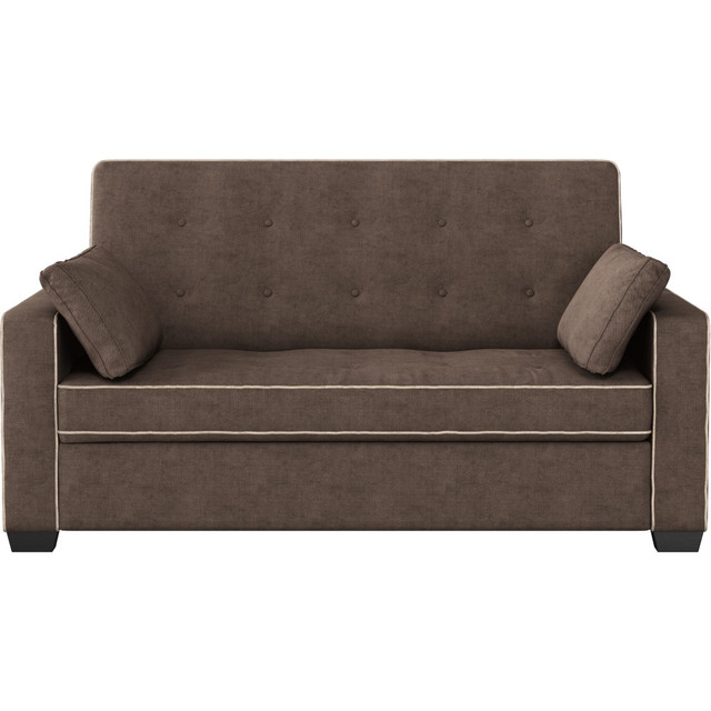 LIFESTYLE SOLUTIONS INC. SA-AGS-FS2U5-JV Lifestyle Solutions Serta Andrew Convertible Sofa, Full Size, 38-3/5inH x 66-1/2inW x 37-3/5inD, Java