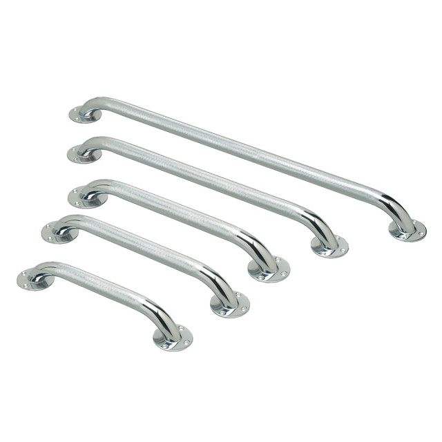 MEDLINE INDUSTRIES, INC. Medline MDS86016CHR  Knurled Grab Bars, 16in, Chrome, Case Of 3