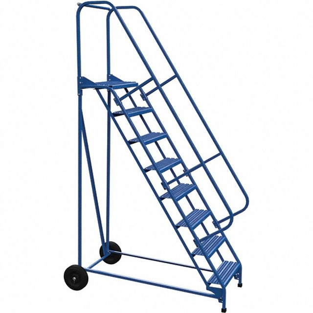 Vestil LAD-RAF-8-24-G 8-Step Steel Step Ladder: Type IA, 110" High