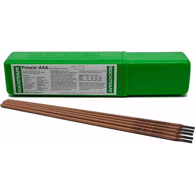 Rockmount Research and Alloys 1724-5 Polaris AAA Stick Welding Electrode: 1/8" Dia, 14" Long, Low Hydrogen Carbon Steel Alloy