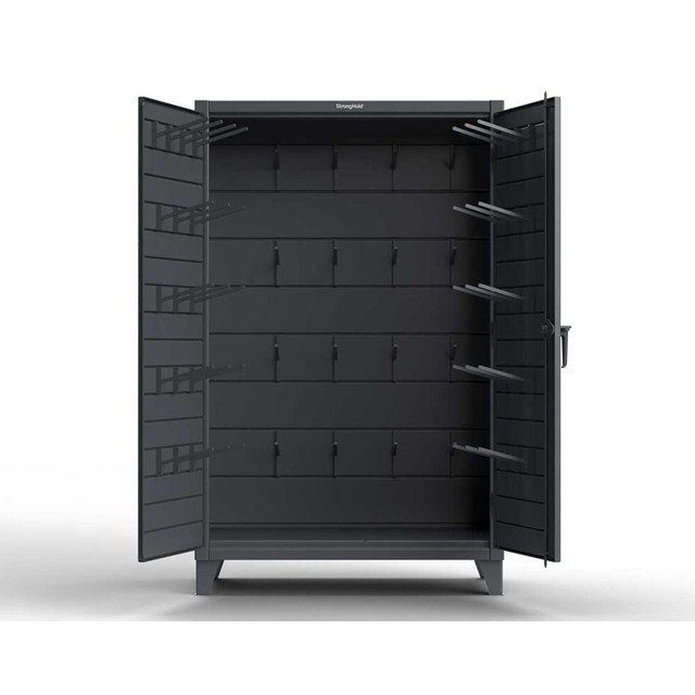 Strong Hold 66BB240W/Hooks Locking Steel Storage Cabinet: 72" Wide, 24" Deep, 78" High