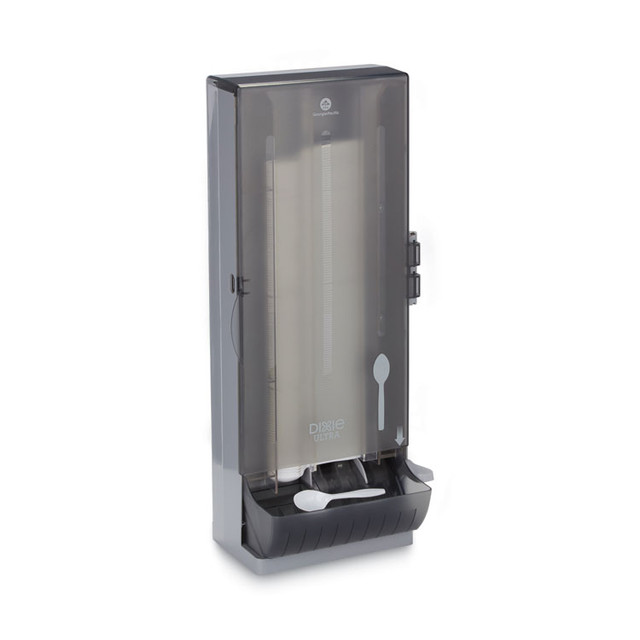 GEORGIA PACIFIC Dixie® SSSPD120 SmartStock Utensil Dispenser, Spoons, 10 x 8.78 x 24.75, Smoke