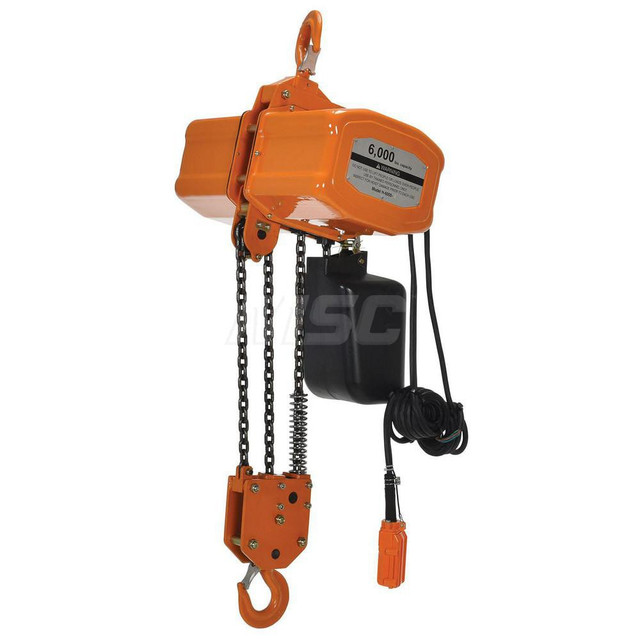 Vestil H-6000-1 Electric Chain Hoist: 6,000 lb Working Load Limit