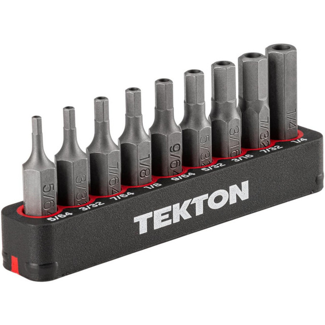 Tekton DZX93003 Screwdriver Bit Sets; Set Type: Security Hex ; Tip Type: Hex ; Container Type: Plastic Holder ; Point Type: Tamperproof Hex ; Drive Size: 0.25 ; Hex Size (Inch - 0 Decimals): 1/4