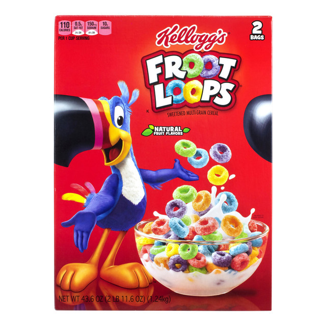 KELLOGGs 220-00900 Froot Loops Cereal, 43.6-Oz Box KELLOGGs 220-00900 Froot Loops Cereal, 43.6-Oz Box