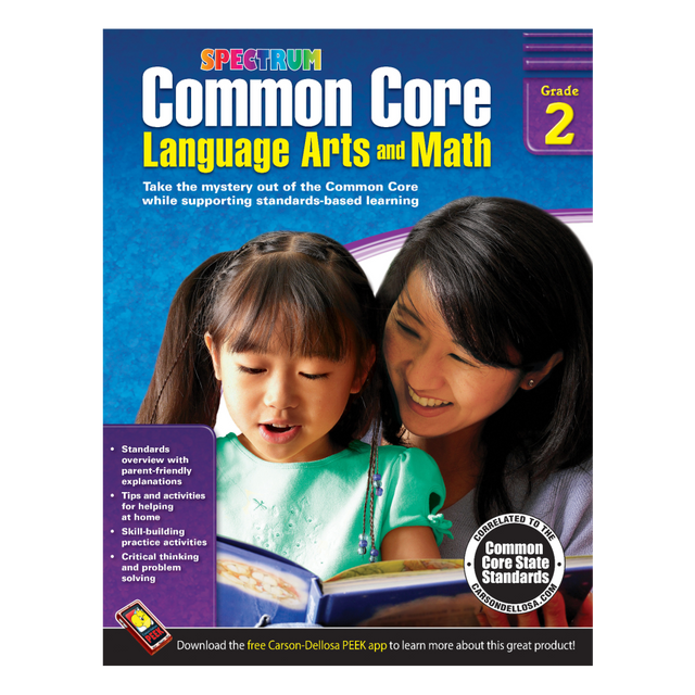 CARSON-DELLOSA PUBLISHING LLC 704502 Spectrum Common Core Language Arts And Math, Grade 2