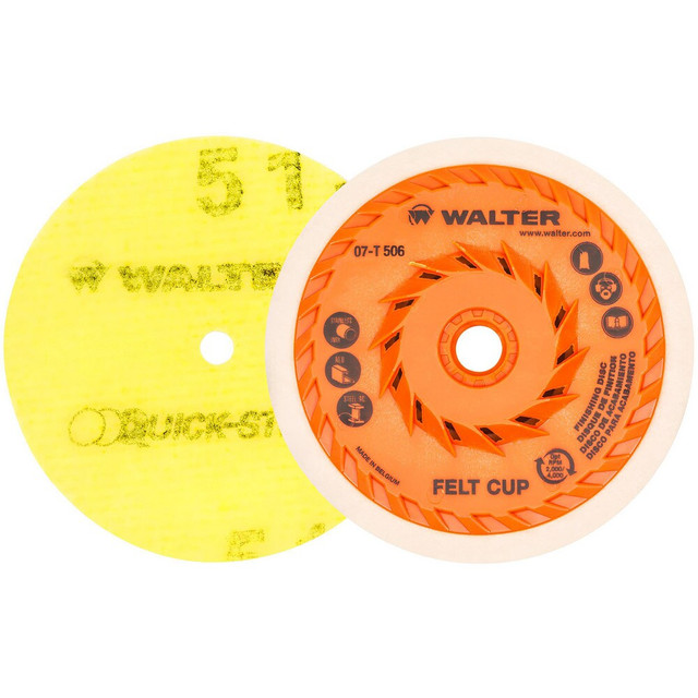 WALTER Surface Technologies 07T506 Quick Change Discs; Disc Diameter (Decimal Inch): 5 ; Abrasive Type: Coated ; Grade: Fine ; Disc Color: Light Brown ; Backing Material: Cloth ; Maximum Rpm: 30000