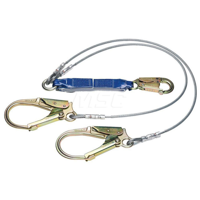 Werner C453100 Lanyards & Lifelines; Load Capacity: 5000lb ; Construction Type: Webbing ; Harness Type: Ladder Climbing ; Lanyard End Connection: Web Loop ; Anchorage End Connection: Snap Hook ; Length Ft.: 6.00