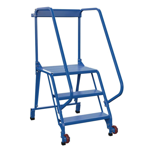 Vestil LAD-TRS-60-3-P 3-Step Steel Step Ladder: Type IA, 5' High