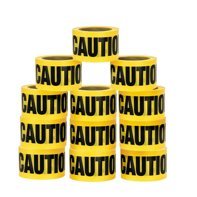 ADIR CORP. ADI719-300-12-YLW Alpine AdirPro Caution - No Parking Tape, 300ft, Yellow, Pack Of 12 Rolls