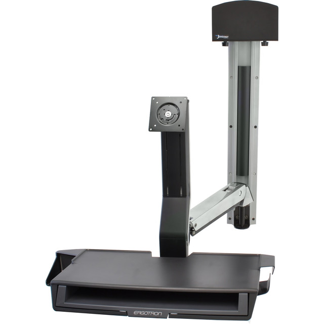 ERGOTRON 45-272-026 StyleView Sit-Stand Combo System With Worksurface, Polished Aluminum ERGOTRON 45-272-026 StyleView Sit-Stand Combo System With Worksurface, Polished Aluminum