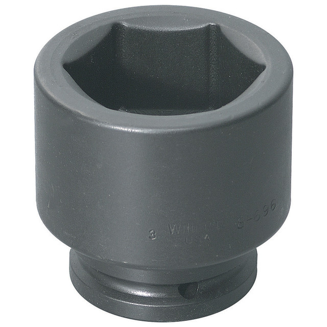 Williams JHW8-6196 Impact Sockets; Socket Size (Decimal Inch): 6.125 ; Number Of Points: 6 ; Drive Style: Square ; Overall Length (mm): 184.1mm ; Material: Steel ; Finish: Black Oxide