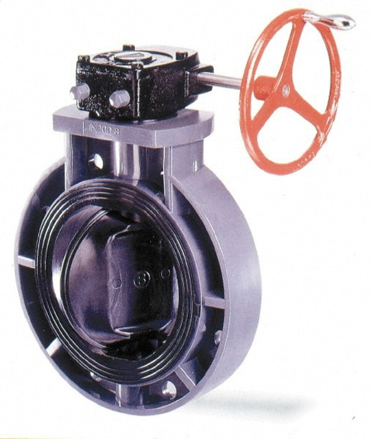 Simtech BFP 502 6 120-G Manual Wafer Butterfly Valve: 12" Pipe, Gear Handle