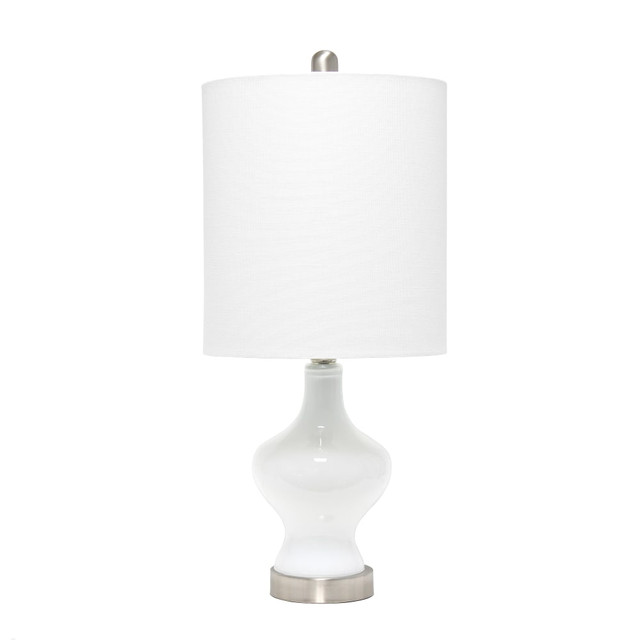 ALL THE RAGES INC Lalia Home LHT-5003-WH  Paseo Table Lamp, 22-1/2inH, White Shade/White Base