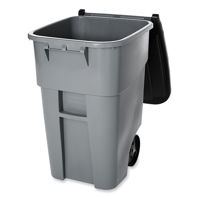 RUBBERMAID COMMERCIAL PROD. 9W27GY Rollout Container, 50 gal, Molded Plastic, Gray