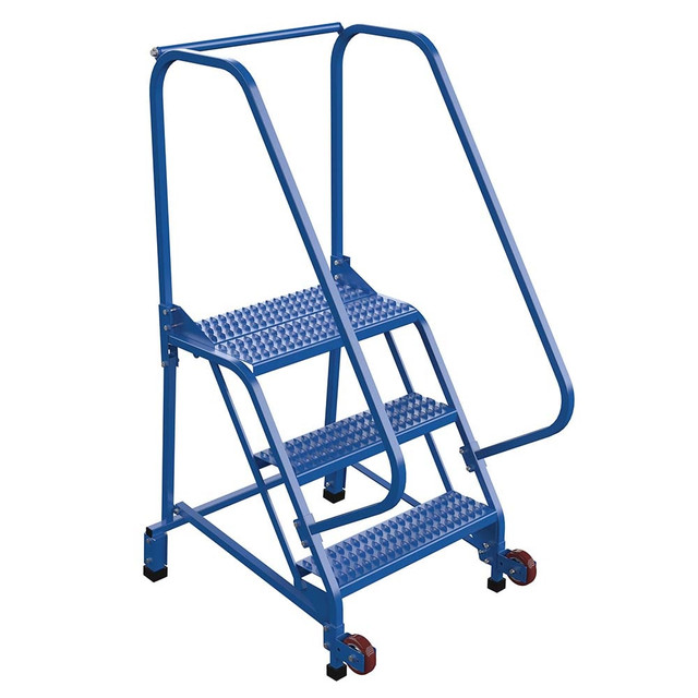 Vestil LAD-TRN-60-3-G 3-Step Steel Step Ladder: Type IA, 5' High