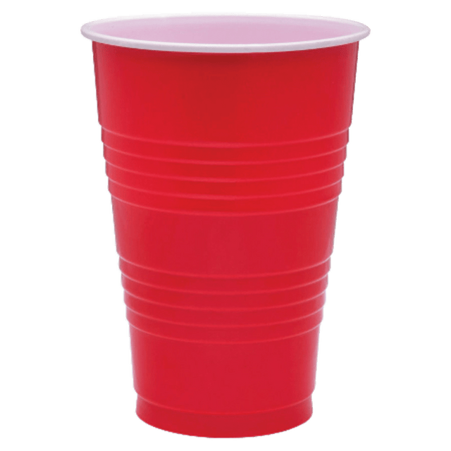 GENUINE JOE 11251 Plastic Party Cups, 16 Oz, Red, Pack Of 50 GENUINE JOE 11251 Plastic Party Cups, 16 Oz, Red, Pack Of 50