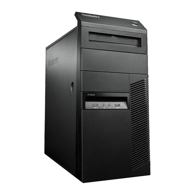 LENOVO, INC. RF610495 Lenovo ThinkCentre M93 Tower Refurbished Desktop PC, Intel Core i3, 8GB Memory, 240GB Solid State Drive, Windows 10, RF610495