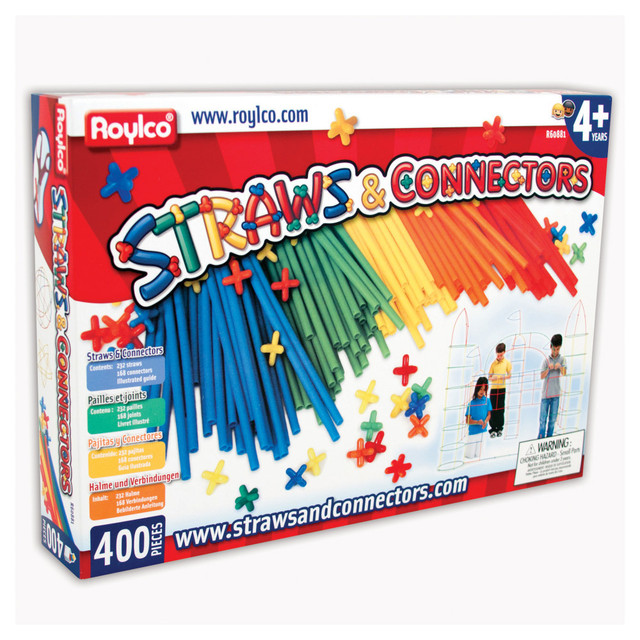 ROYLCO INC. Roylco R-60881  Straws And Connectors, 8in x 25in, Pack Of 400