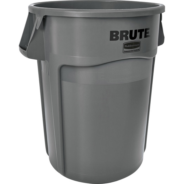 RUBBERMAID Rubbermaid Commercial 264360GYCT  Brute 44-Gallon Vented Utility Containers - 44 gal Capacity - Round - Gray - 4 / Carton