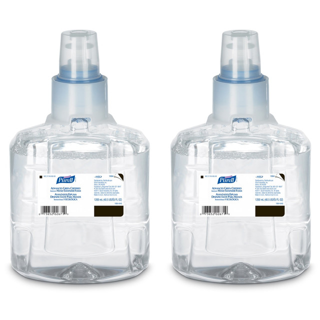 GOJO INDUSTRIES INC 190402CT Purell LTX Advanced Foaming Instant Hand Sanitizer Refills, 1,200 mL, Case Of 2 Refills GOJO INDUSTRIES INC 190402CT Purell LTX Advanced Foaming Instant Hand Sanitizer Refills, 1,200 mL, Case Of 2 Refills
