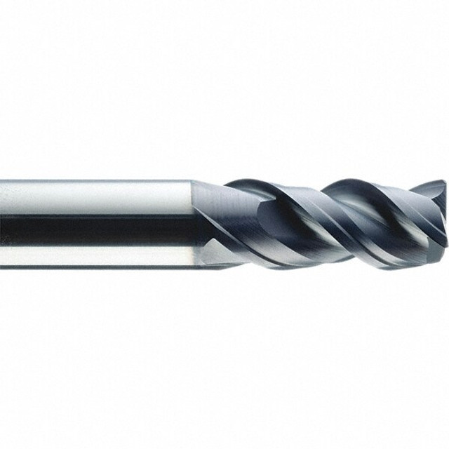 SGS 43486 Corner Radius End Mill: 12 mm Dia, 30 mm LOC, 0.0984" Radius, 3 Flutes, Solid Carbide