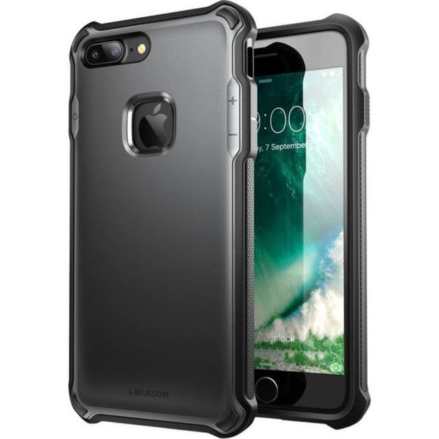 I BLASON LLC IPHONE7PLUS-VENOM-BLACK i-Blason iPhone 7 Plus Venom Case - For Apple iPhone 7 Plus Smartphone - Black, Metallic Gray - Rubberized, Metallic - Impact Resistant, Drop Resistant, Bump Resistant, Shock Resistant, Anti-slip - Thermoplastic P