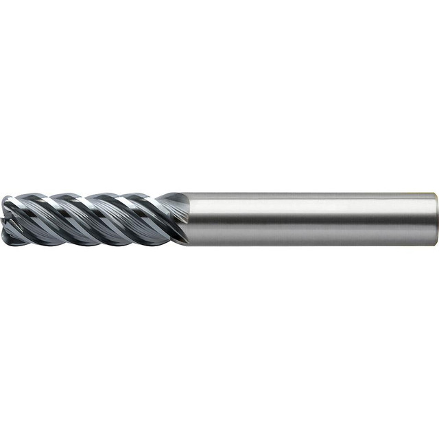 US Union Tool 2495803 Corner Radius End Mill: 8.00 mm Dia, 24.00 mm LOC, UT Coated, Corner Radius End, Centercutting Series CXRS5