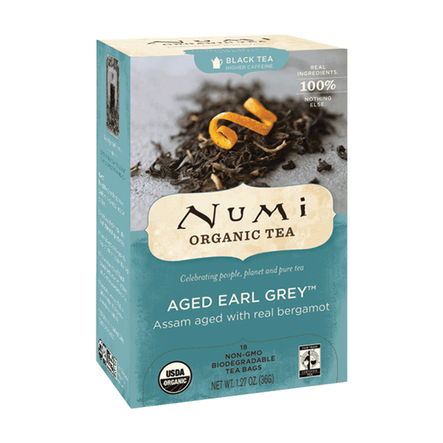 NUMI, INC. 10170 Numi Organic Aged Earl Gray Black Tea, Box Of 18 NUMI, INC. 10170 Numi Organic Aged Earl Gray Black Tea, Box Of 18