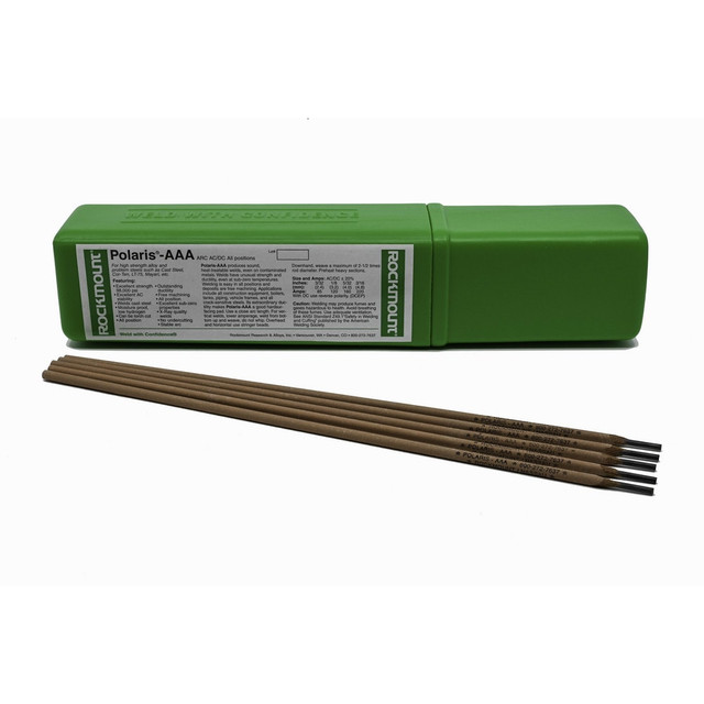 Rockmount Research and Alloys 1725-5 Arc Welding Rods & Electrodes; Type: Polaris AAA Maintenance Welding Electrode ; Rod Shape: Round ; Length (Inch): 14in ; Tensile Strength: 98000