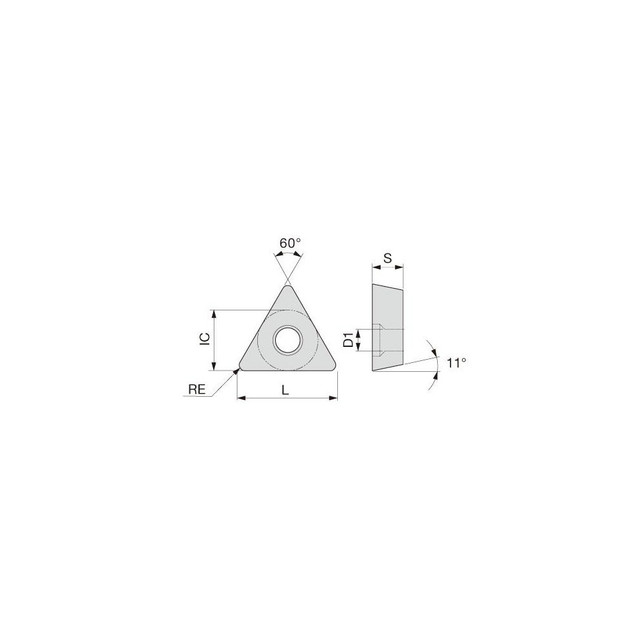 Tungaloy 6737301 Turning Insert: TPGT5.52FR-W08 SH725, Solid Carbide