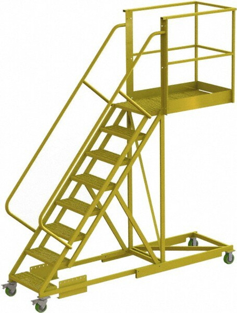 TRI-ARC UCS500840246 Steel Rolling Ladder: 8 Step