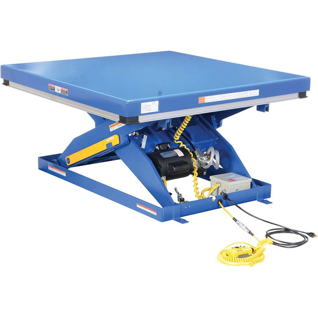 Vestil EHLT-4848-4-43- Mobile Battery Lift Table: 4,000 lb Capacity, 7 to 42" Lift Height, 48-3/8" Platform Width, 48-3/8" Platform Length