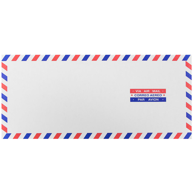 JAM PAPER AND ENVELOPE A35532 JAM Paper Booklet Envelopes, #10, Gummed Seal, Airmail, Pack Of 25 JAM PAPER AND ENVELOPE A35532 JAM Paper Booklet Envelopes, #10, Gummed Seal, Airmail, Pack Of 25