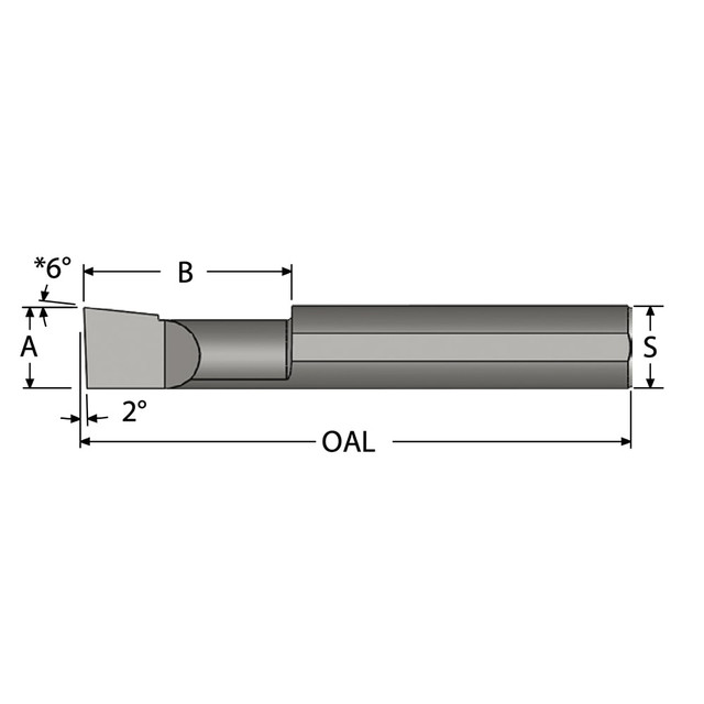 Scientific Cutting Tools LHB180750A Boring Bar: 0.18" Min Bore, 3/4" Max Depth, Left Hand Cut, Submicron Solid Carbide