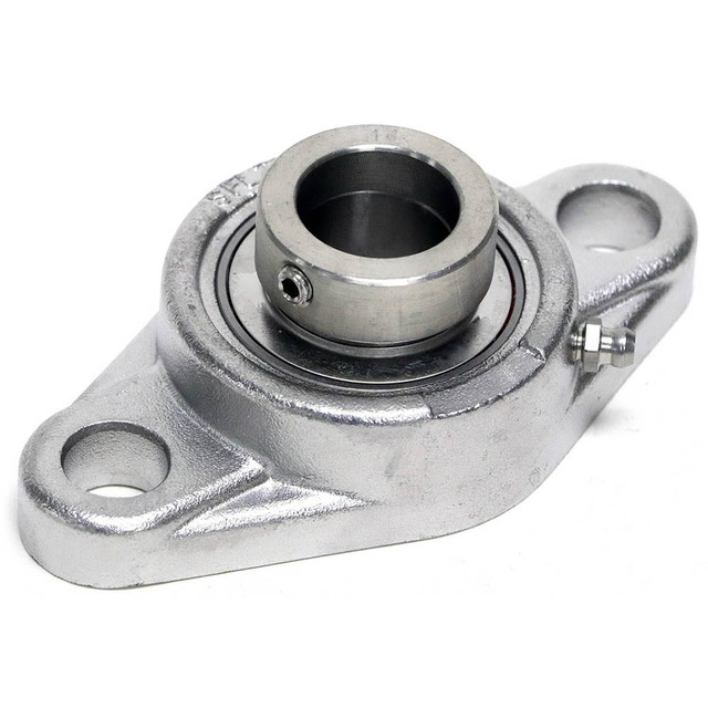 Shuster 07018596 SNASFL207-23, 1-7/16" ID, 90mm OAL x 161mm OAH51.3mm Wide, 2-Bolt Flange Bearing