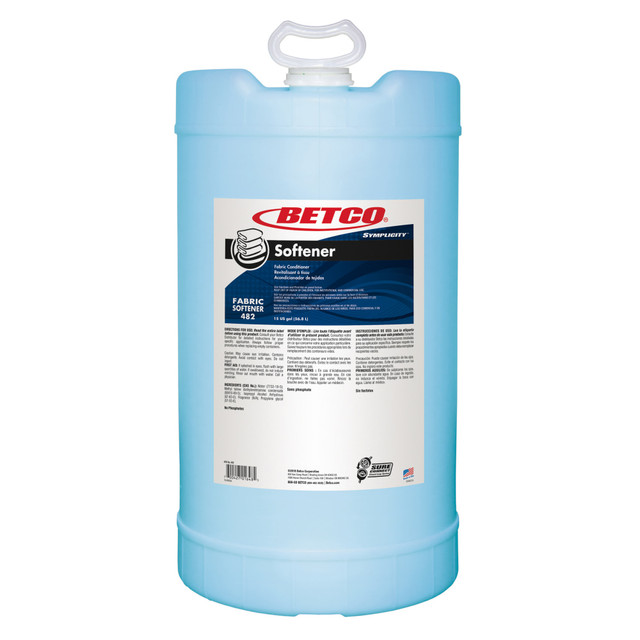 BETCO CORPORATION 4827700 Betco Symplicity Fabric Softener, Fresh Scent, 15 Gallon Bottle BETCO CORPORATION 4827700 Betco Symplicity Fabric Softener, Fresh Scent, 15 Gallon Bottle
