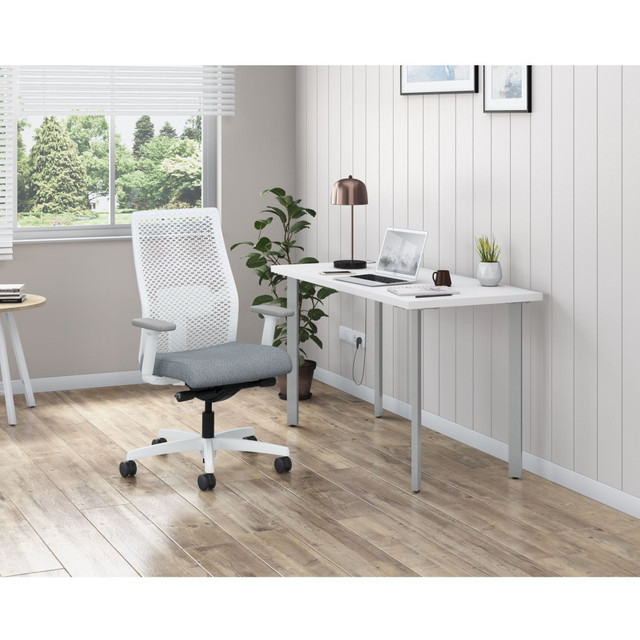 HNI CORPORATION HIWMRAKD.Y2.A.H.DWR.APX25.DW.S HON Ignition 2.0 ReActiv Ergonomic Fabric Mid-Back Task Chair, Basalt/Designer White