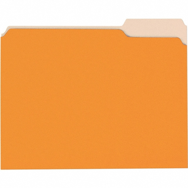 Universal One UNV10507 File Folders with Top Tab: Letter, Orange, 100/Pack