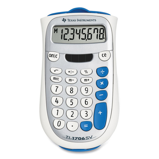 TEXAS INSTRUMENTS TI-1706SV TI-1706SV Handheld Pocket Calculator, 8-Digit LCD