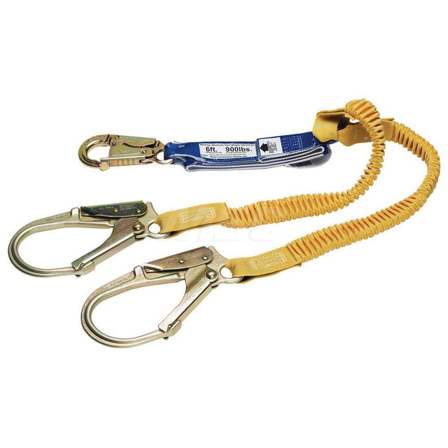 Werner C461100 Lanyards & Lifelines; Load Capacity: 5000lb ; Construction Type: Webbing ; Harness Type: Ladder Climbing ; Lanyard End Connection: Snap Hook ; Anchorage End Connection: Snap Hook ; Length Ft.: 6.00