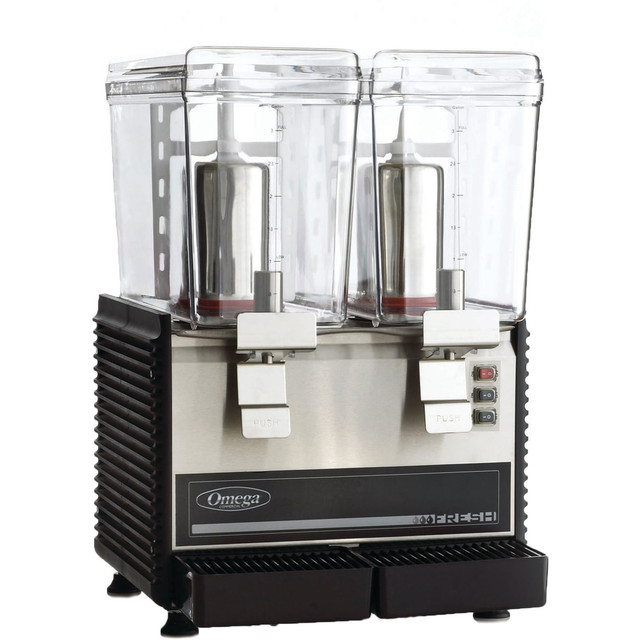 OMEGA PRODUCTS, INC. OSD20 Omega Double 3-Gallon Bowl Drink Dispenser, Silver OMEGA PRODUCTS, INC. OSD20 Omega Double 3-Gallon Bowl Drink Dispenser, Silver