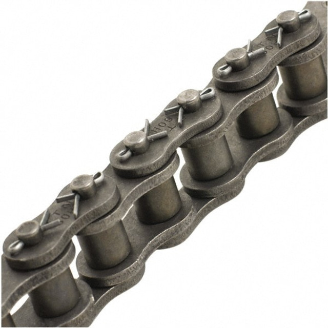 Tritan 80-1C 10FT Roller Chain: Cottered, 1" Pitch, 80C Trade, 10' Long, 1 Strand