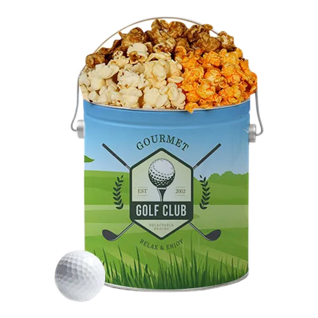 RISE NORTH AMERICA LLC 7007CT Gourmet Gift Baskets Traditional Golf Popcorn Tin