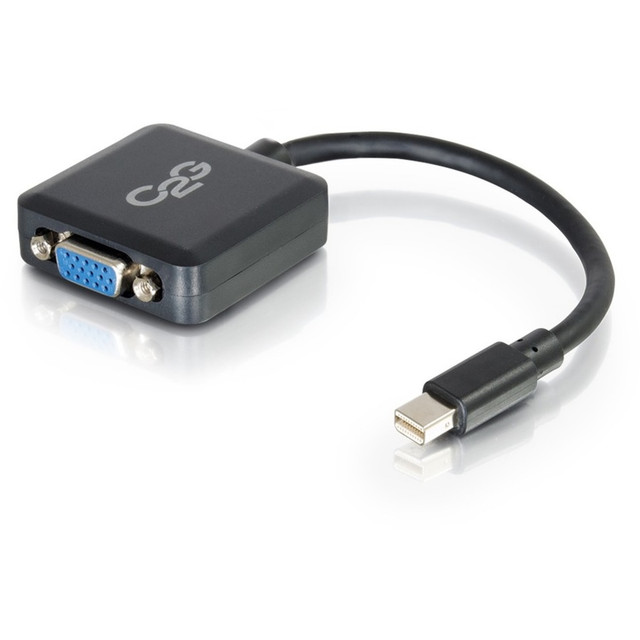 LASTAR INC. 54315 C2G Mini DisplayPort to VGA Adapter - 8in - Active - M/F - Mini DisplayPort/VGA for Notebook, Tablet, Monitor, Video Device - 8in - 1 x Mini DisplayPort Male Thunderbolt - 1 x HD-15 Female VGA - Black LASTAR INC. 54315 C2G Mini DisplayPort to VGA Adapter - 8in - Active - M/F - Mini DisplayPort/VGA for Notebook, Tablet, Monitor, Video Device - 8in - 1 x Mini DisplayPort Male Thunderbolt - 1 x HD-15 Female VGA - Black